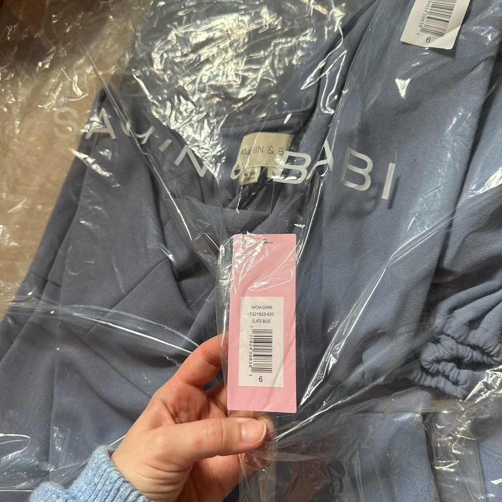 SACHIN + BABI Nadia Gown In Slate Blue - Picture 6 of 6